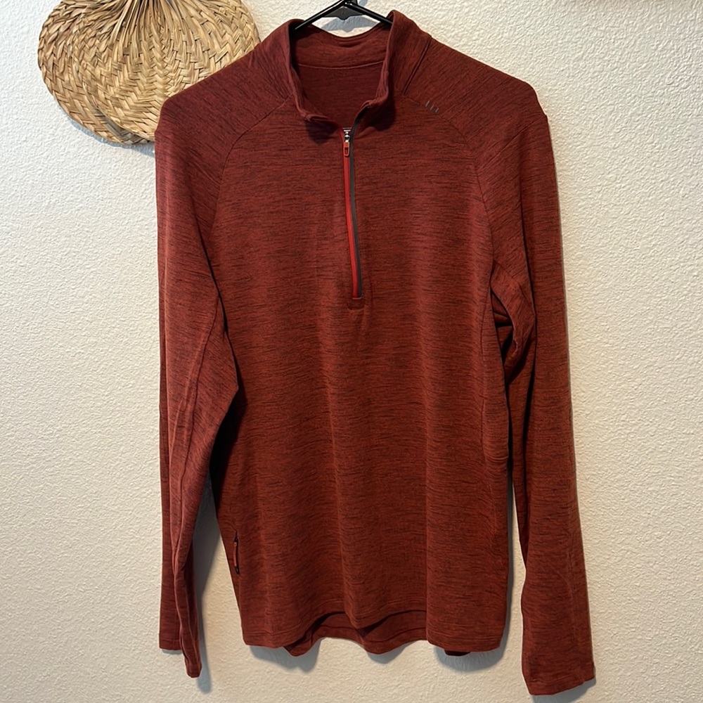 lululemon athletica Men's Quarter-Zip Pullover - Rust Red